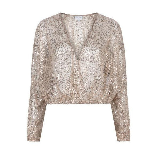 Crazyabout Sequins Cardigan Pink Champagne - No22 Damplassen