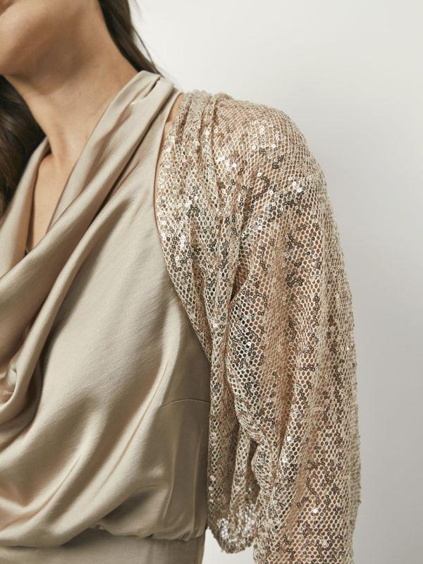 Crazyabout Sequins Cardigan Pink Champagne - No22 Damplassen