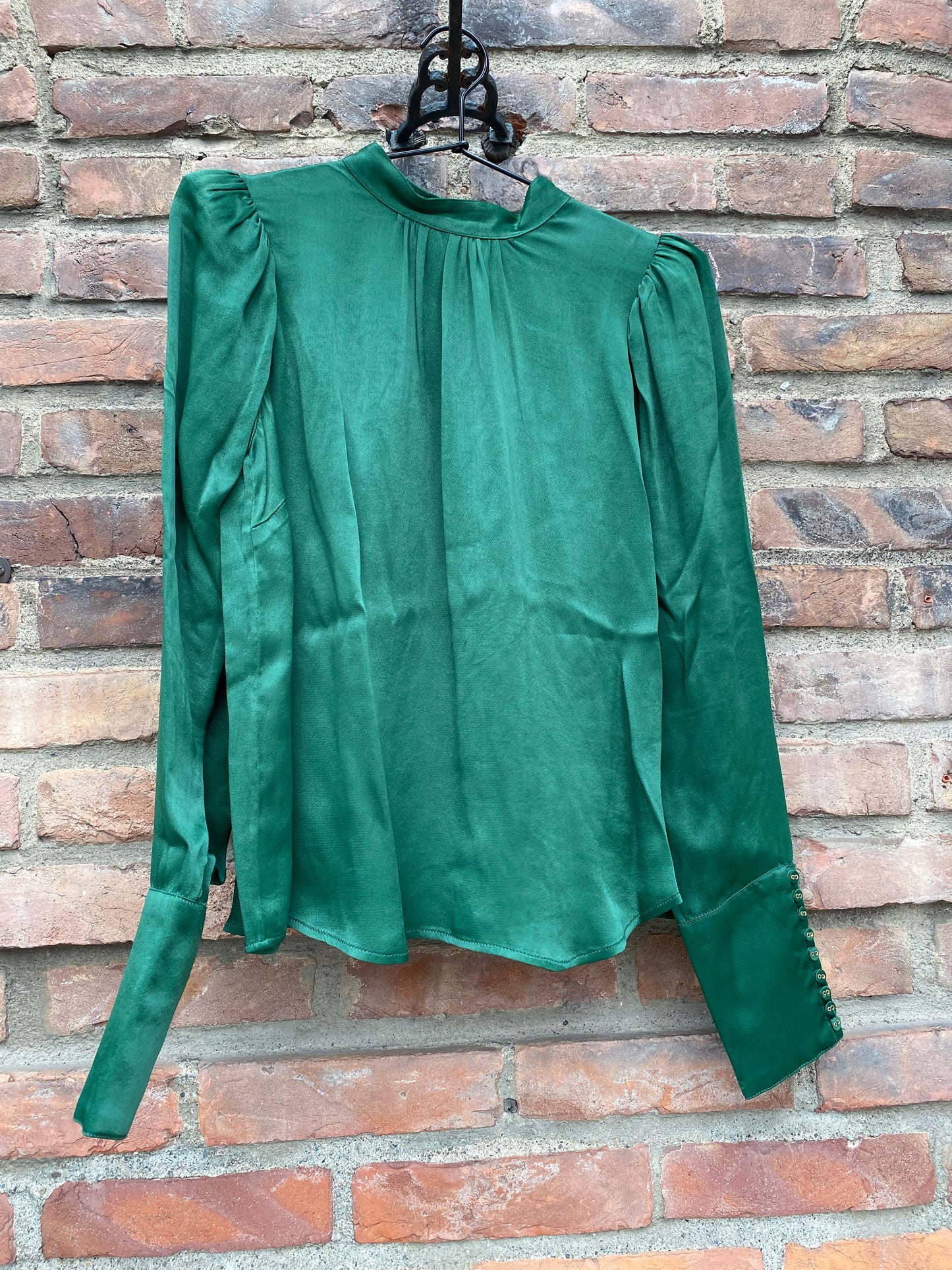 Crépe Satin Blouse Emerald - No22 Damplassen