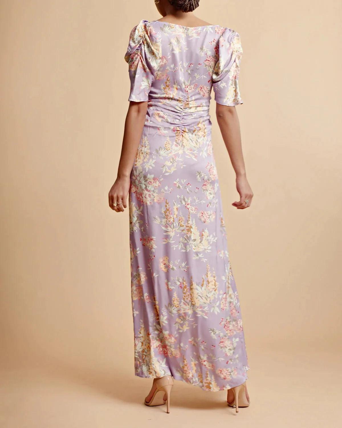 Crèpe Satin Maxi Dress Vintage Bouquet - No22 Damplassen