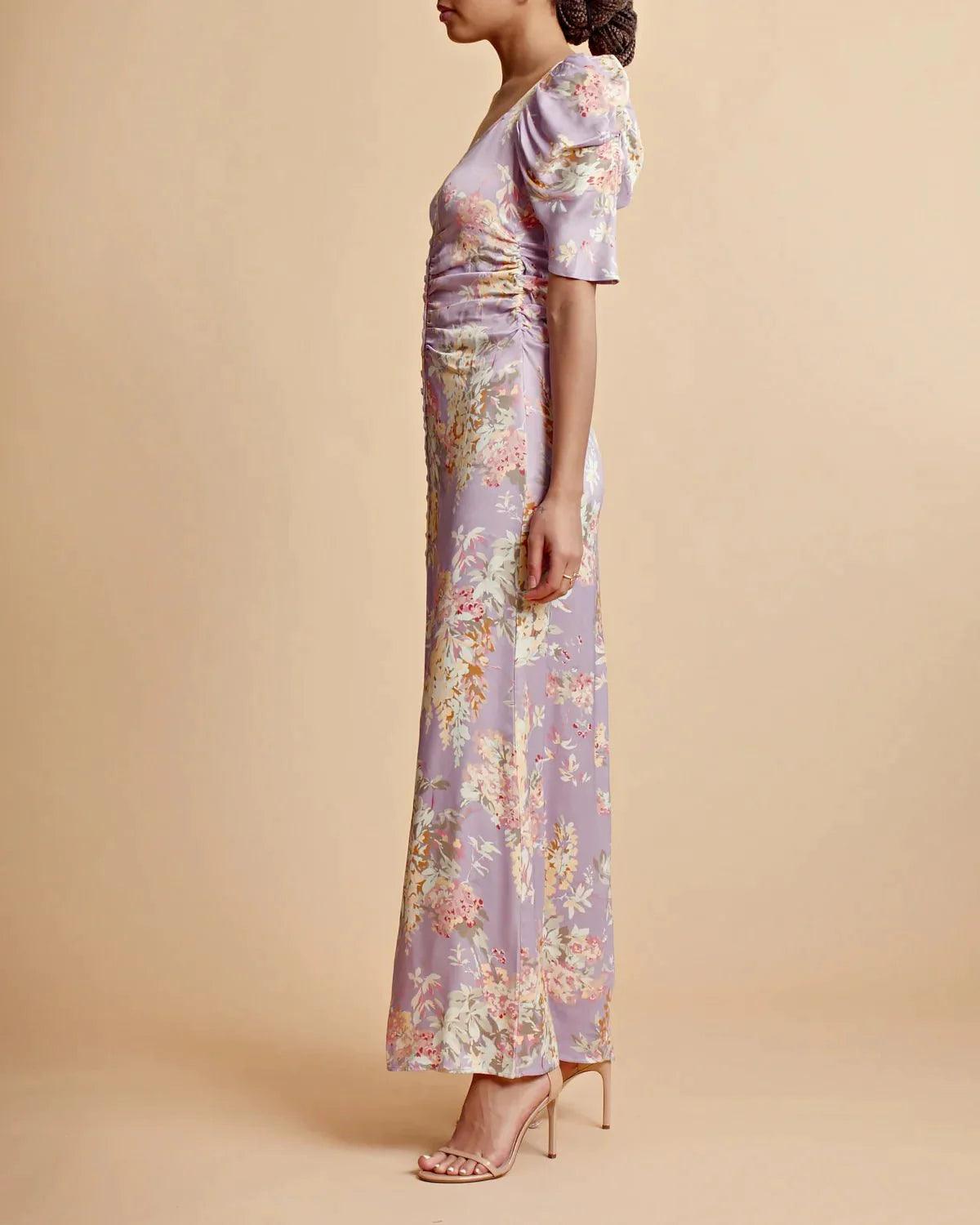 Crèpe Satin Maxi Dress Vintage Bouquet - No22 Damplassen