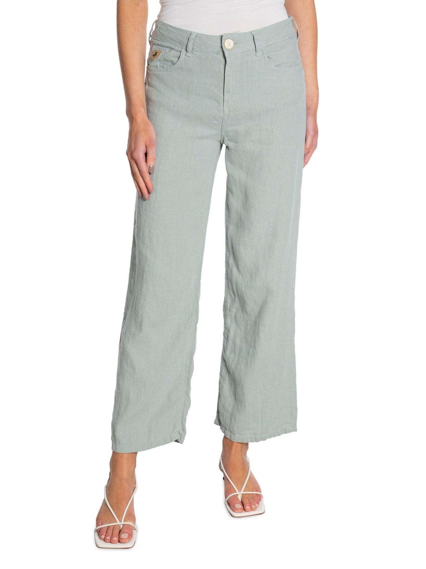 Lois Jeans - Culotte Linen Colour Aqua Grey - No22 Damplassen