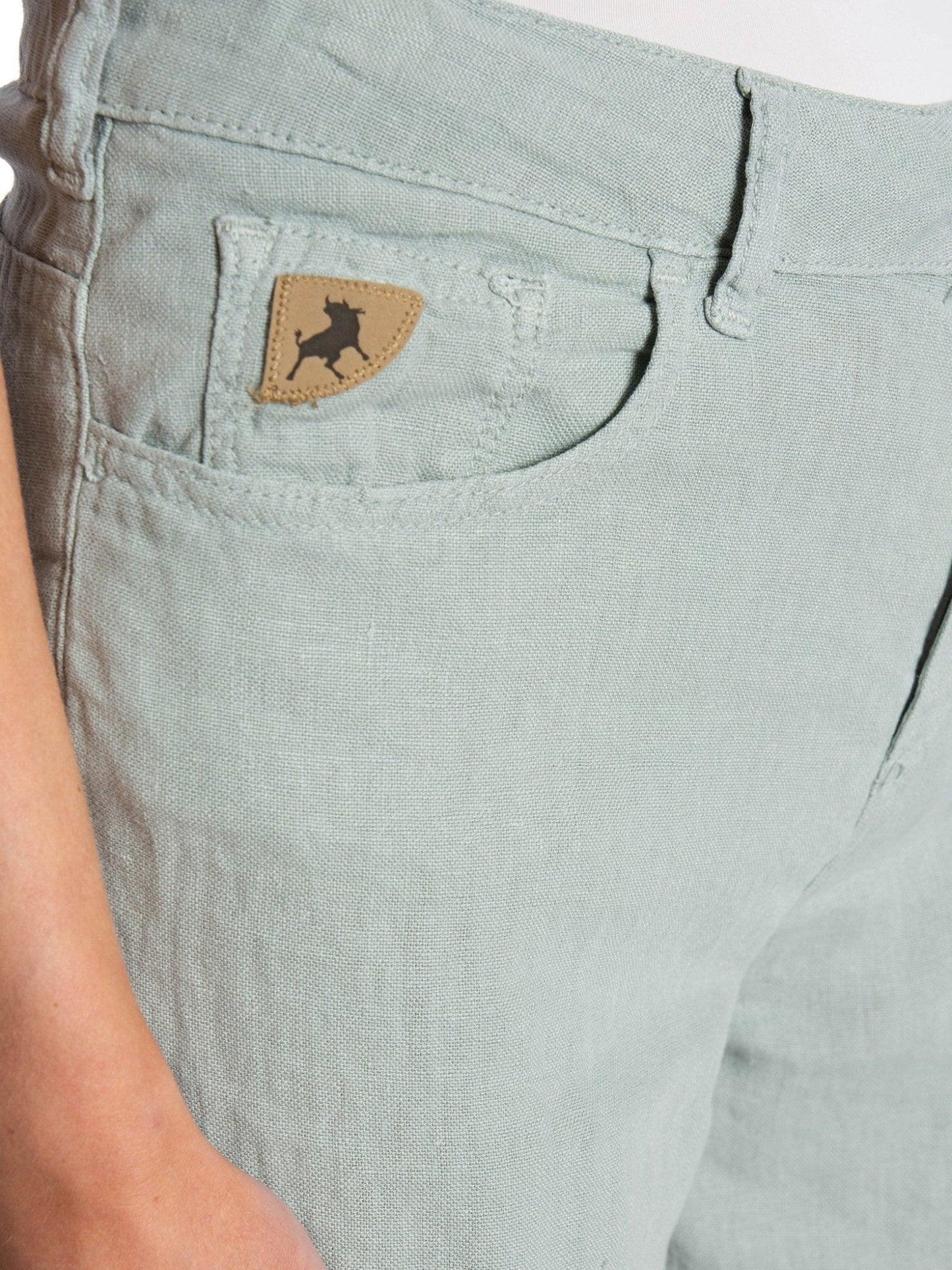 Lois Jeans - Culotte Linen Colour Aqua Grey - No22 Damplassen