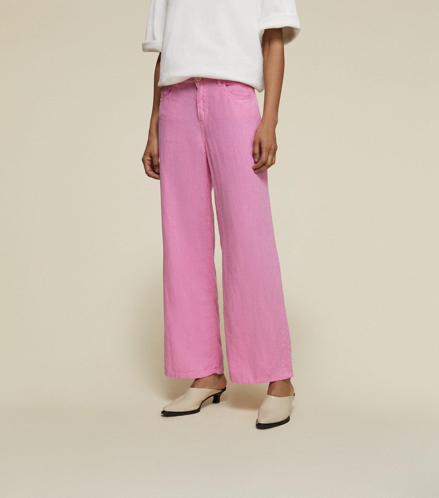 Culotte Linen Colour Azalea Pink - No22 Damplassen