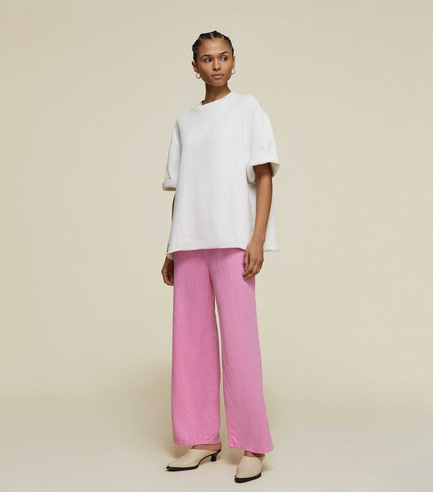 Culotte Linen Colour Azalea Pink - No22 Damplassen