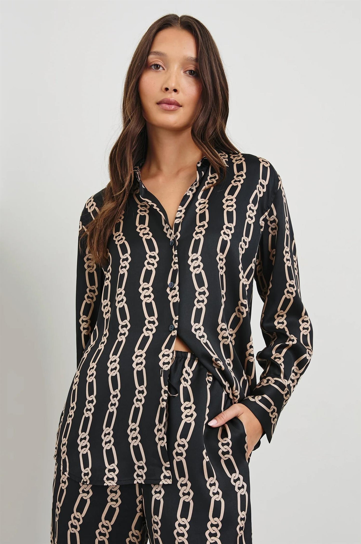 Ledger Blouse Black Gold Link