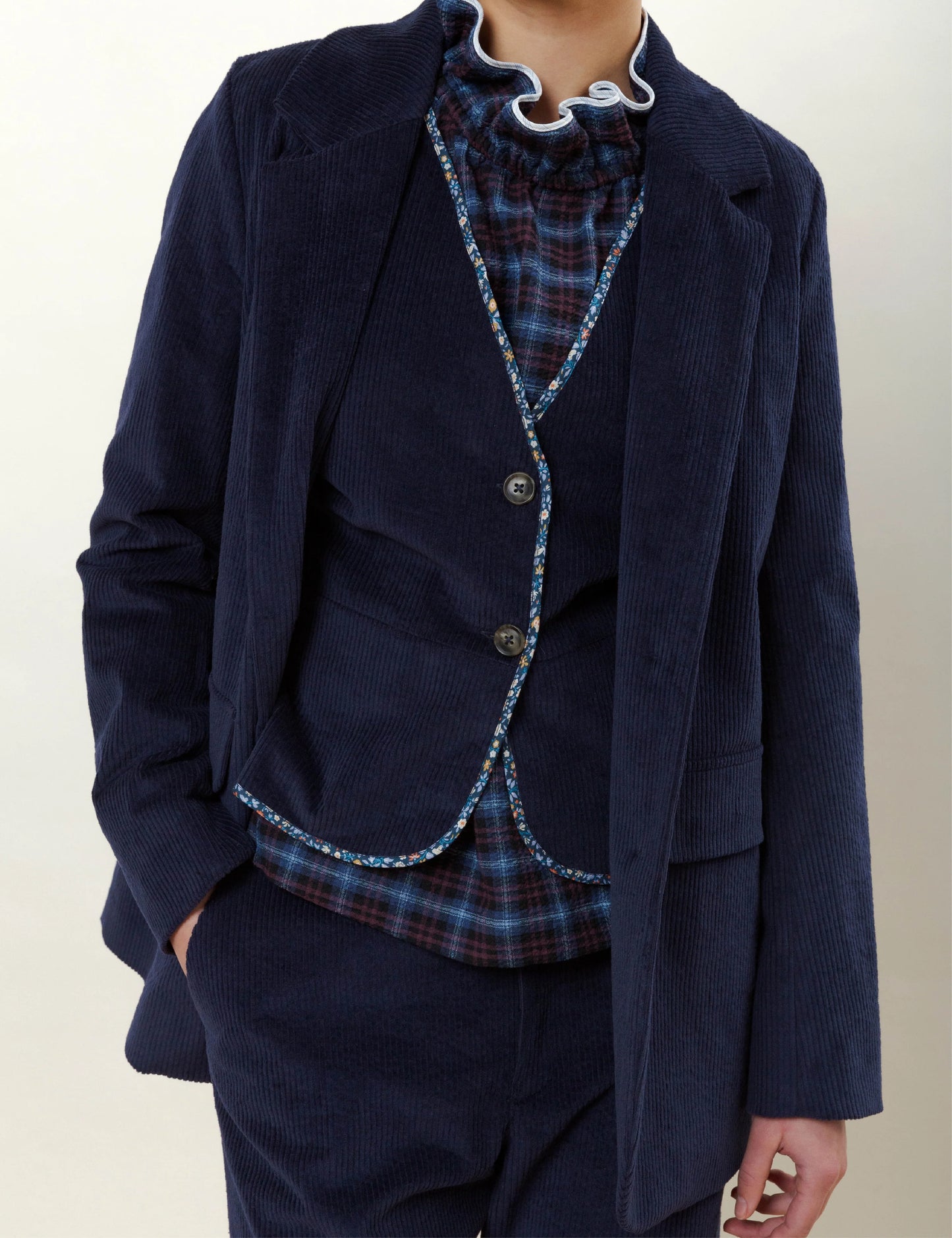 Diva Jacket Navy Cord - No22 Damplassen