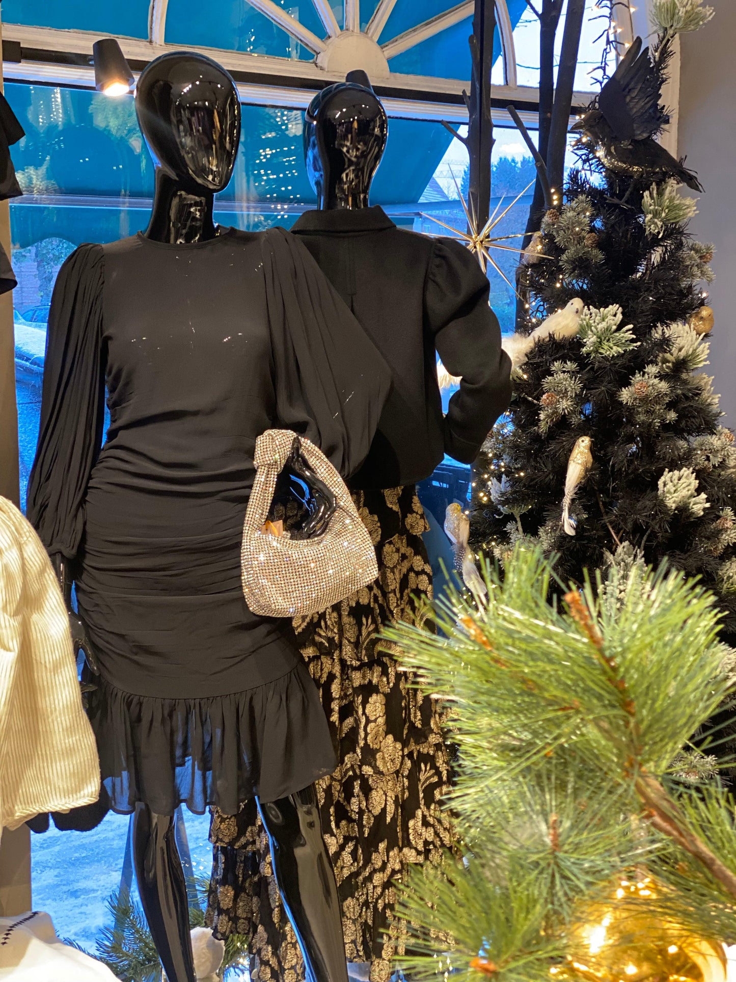 Drapy Georgette Gathers Dress Black - No22 Damplassen