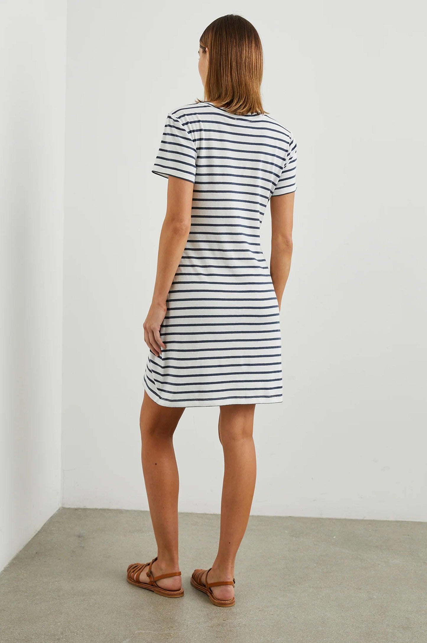 Edie Dress Ivory Navy Stripe - No22 Damplassen