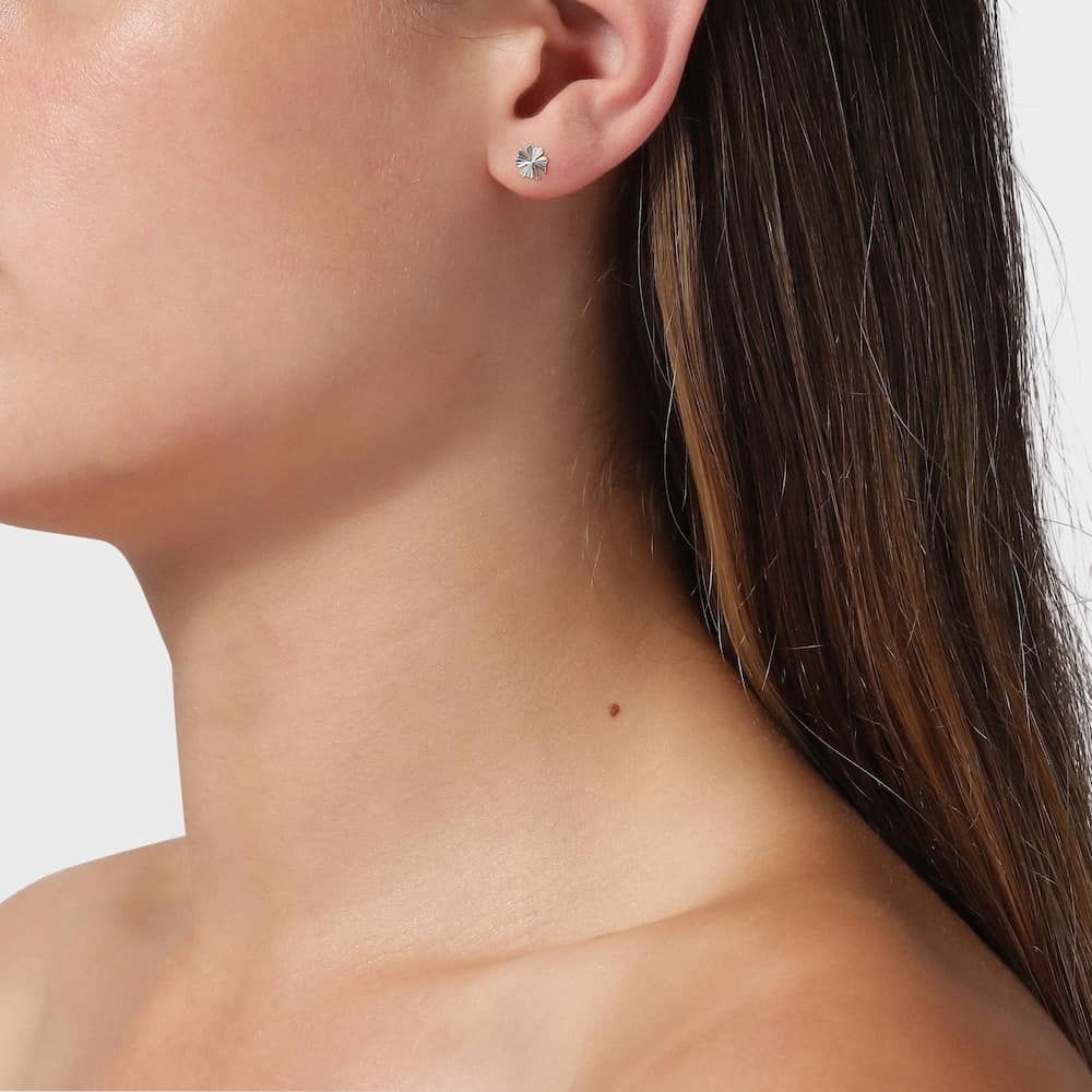Reflection Clover Studs Silver