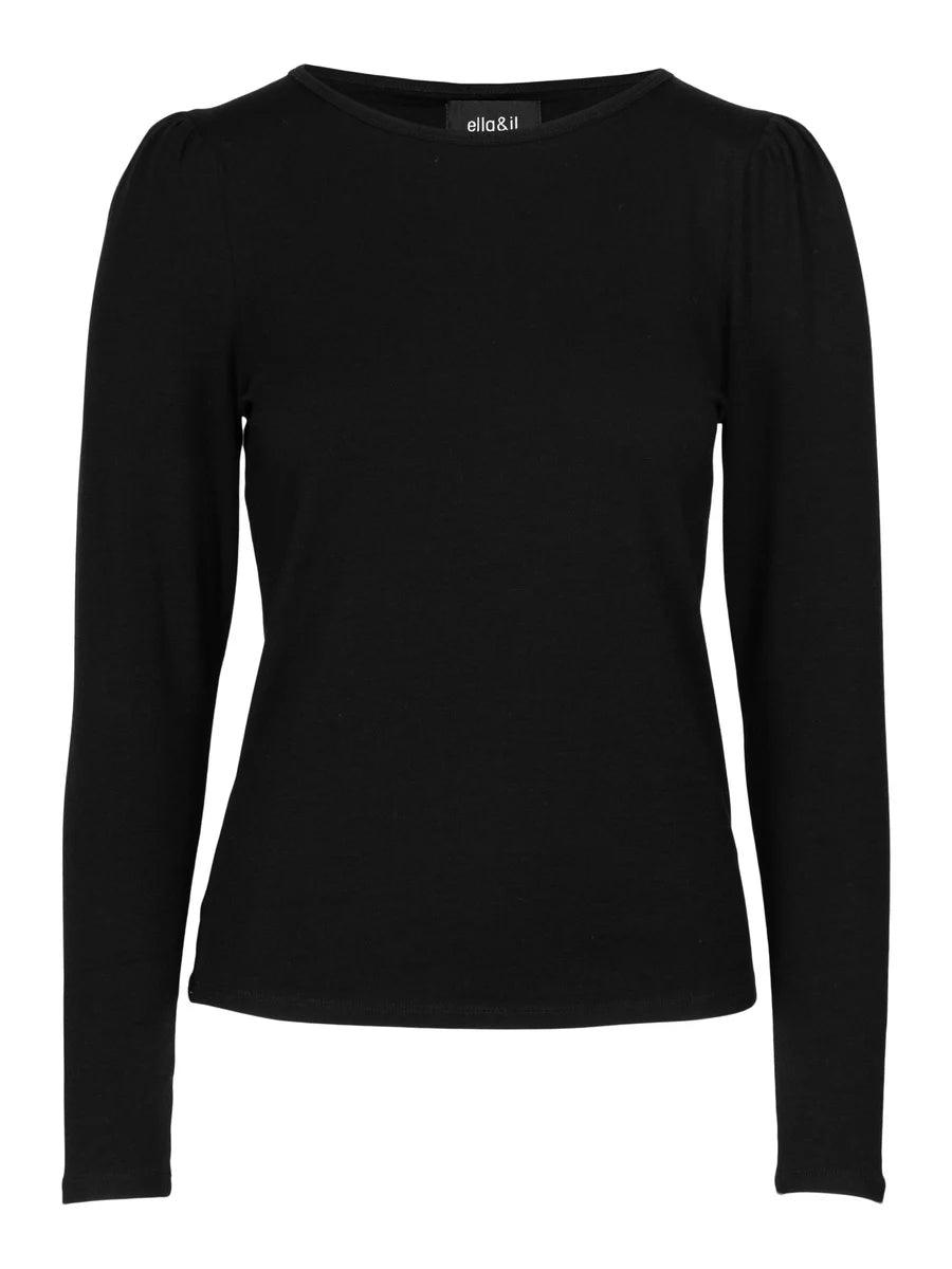 ella&il - Elis Plain Wool Longsleeve Black - No22 Damplassen