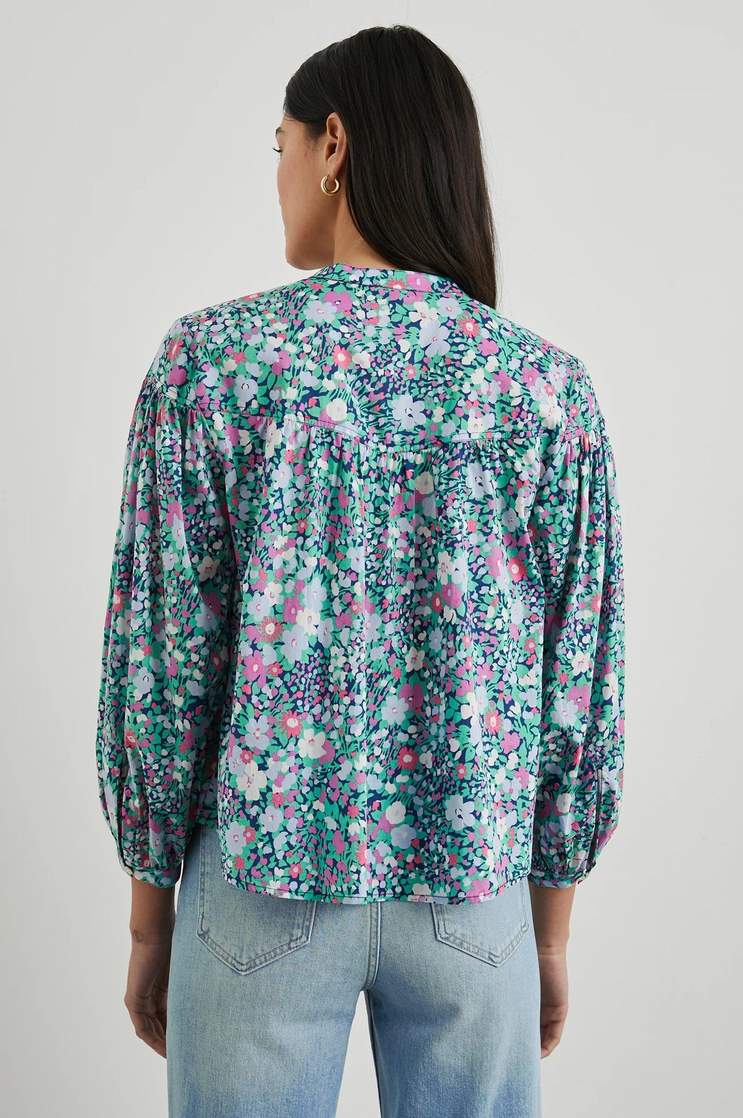 Ellison Top Navy Leilani Floral - No22 Damplassen