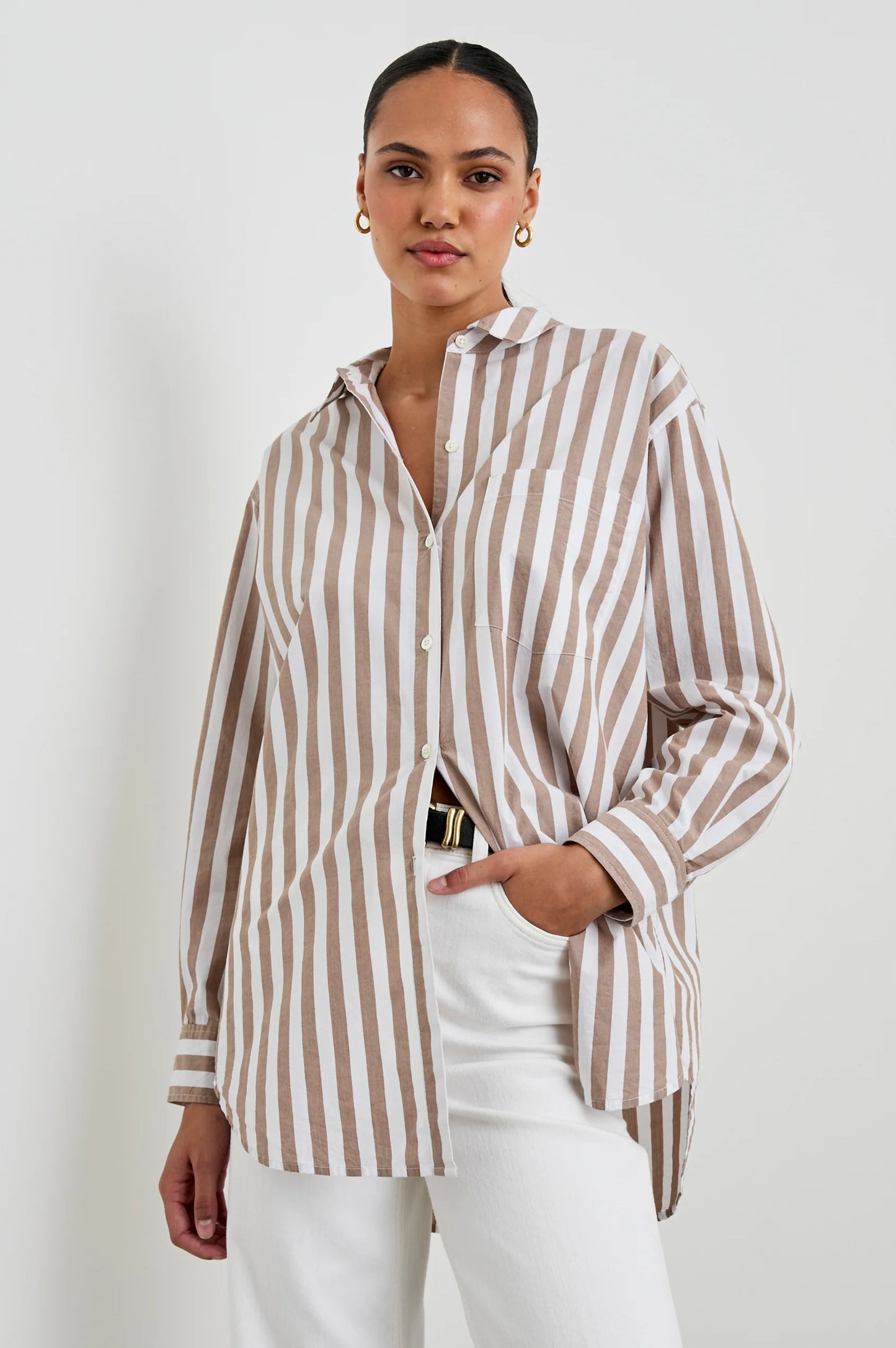 Elsa Shirt Russet White Stripe - No22 Damplassen