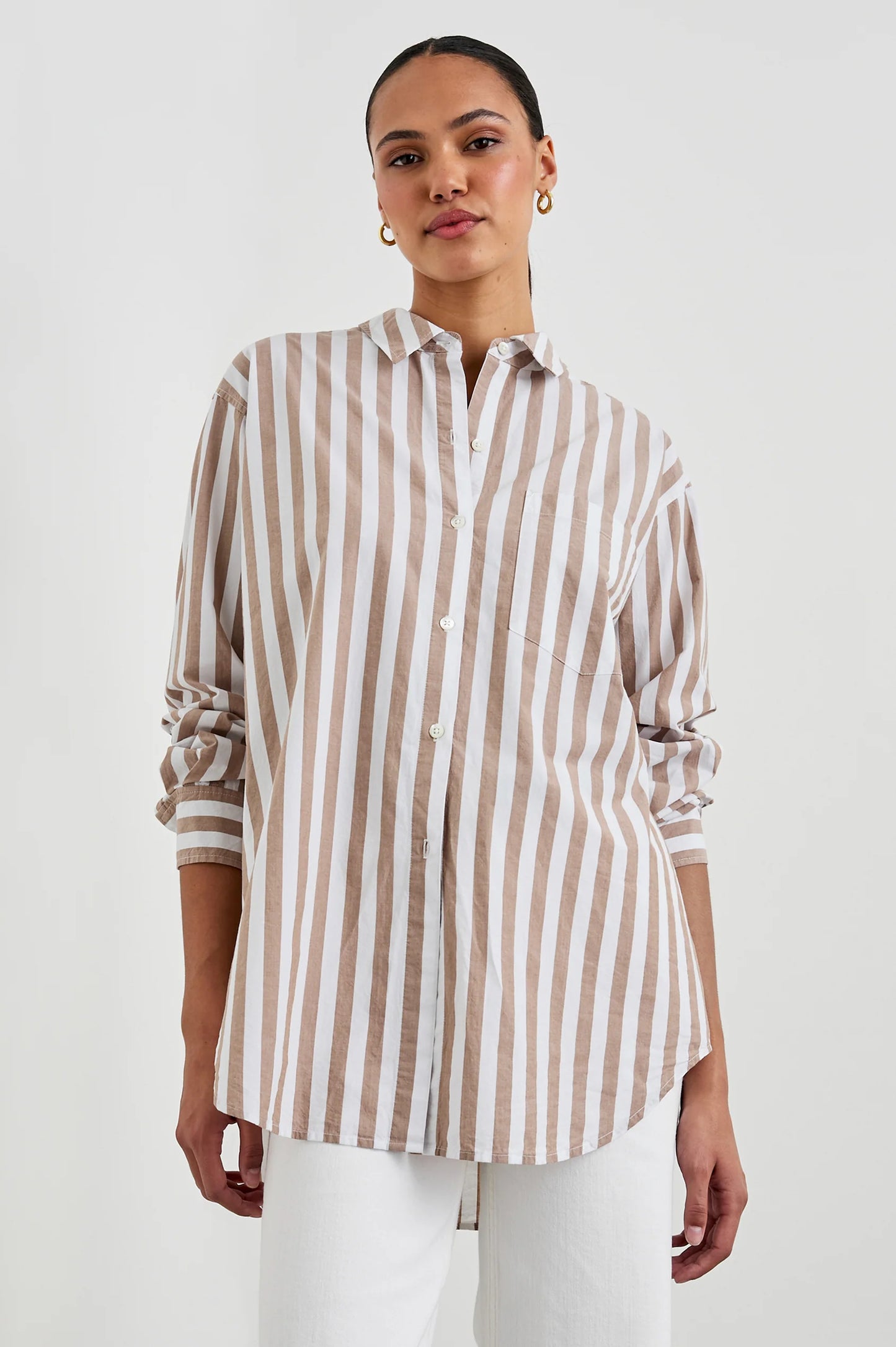 Elsa Shirt Russet White Stripe - No22 Damplassen