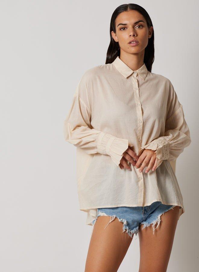 Flora Shirt Latte - No22 Damplassen
