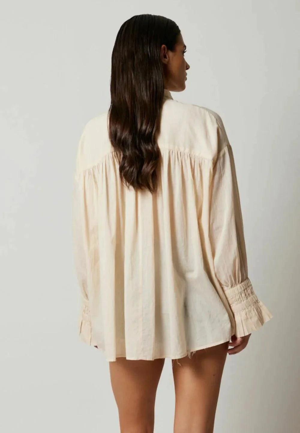 Flora Shirt Latte - No22 Damplassen