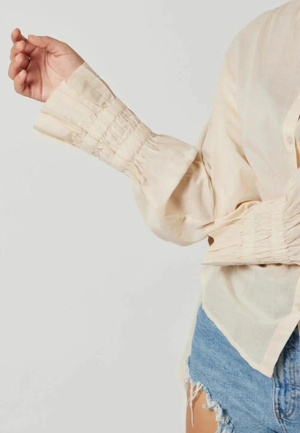 Flora Shirt Latte - No22 Damplassen