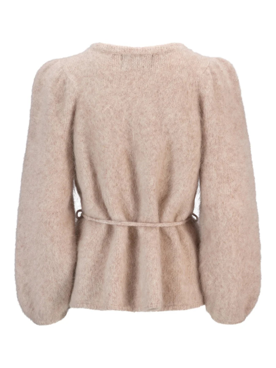 Fredrikke Chunky Cardigan Beige Melange - No22 Damplassen