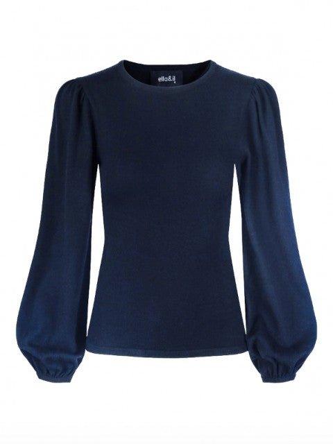 Frida Merino Sweater Navy - No22 Damplassen