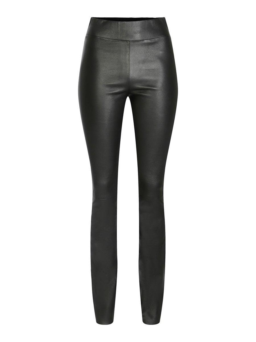Gina Leather Pants Black - No22 Damplassen