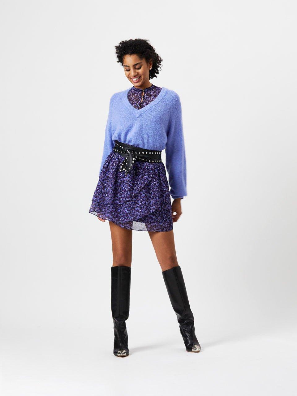 Gwen Printed Mini Skirt Multicolor - No22 Damplassen