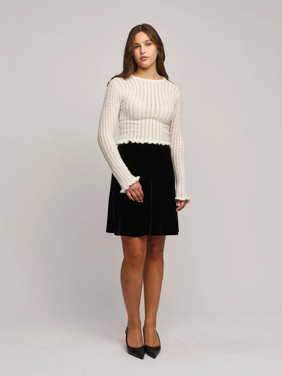 Hanami Velour Skirt Black - No22 Damplassen