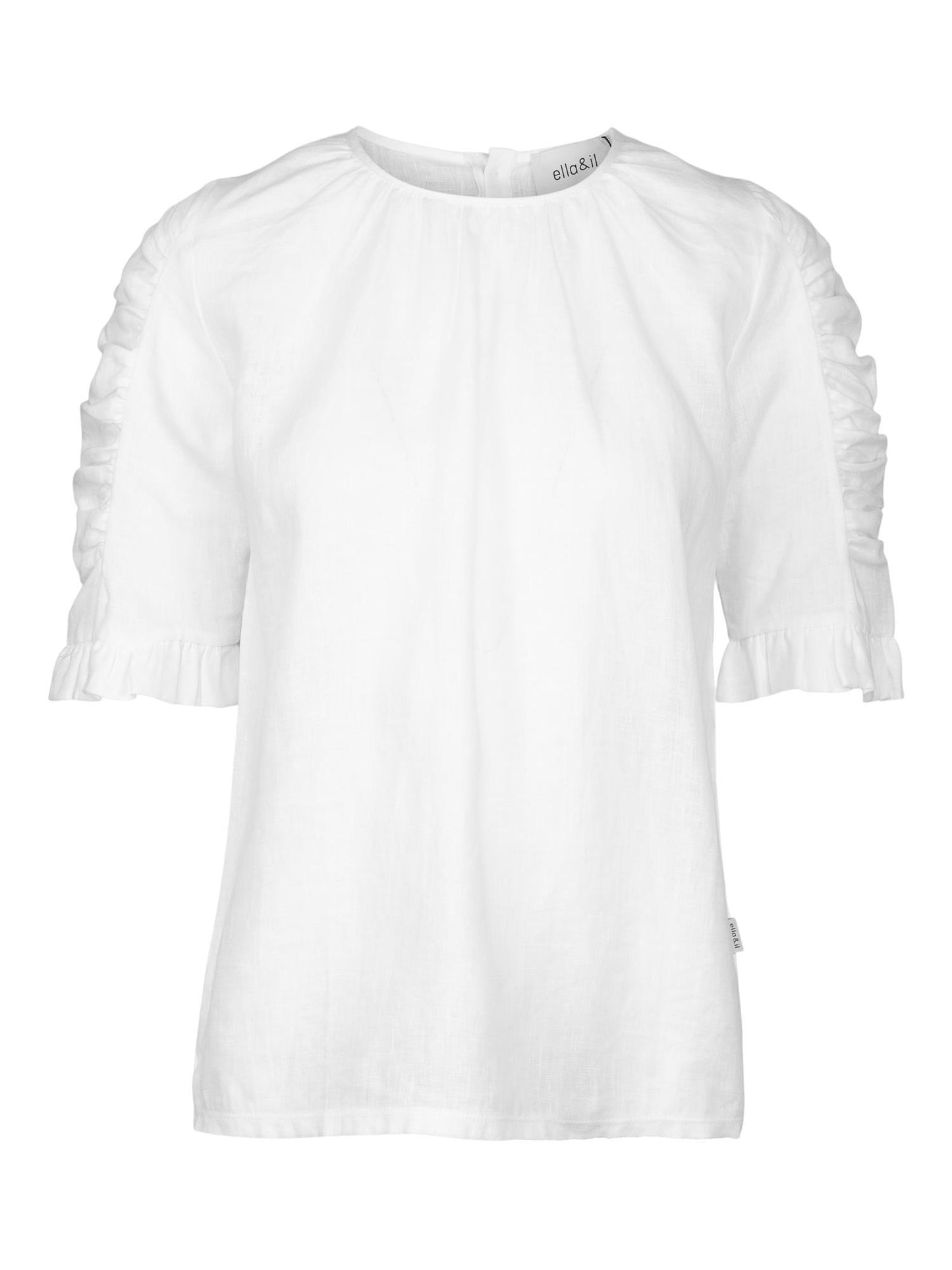 Hanne Linen Top White - No22 Damplassen