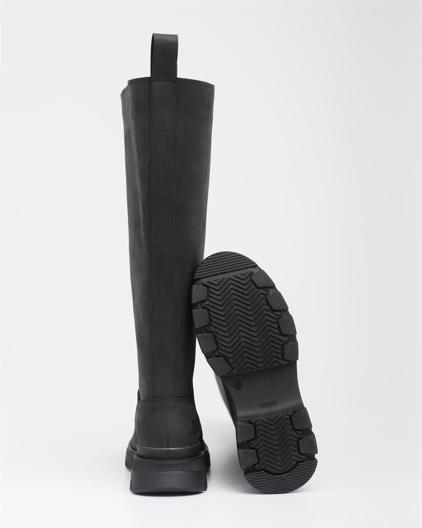 High Leather Boots New Black - No22 Damplassen