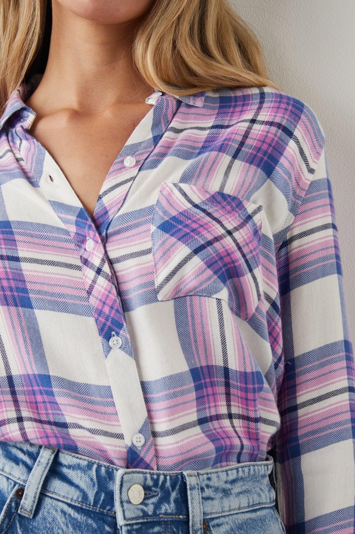 Hunter Shirt White Denim Berry - No22 Damplassen