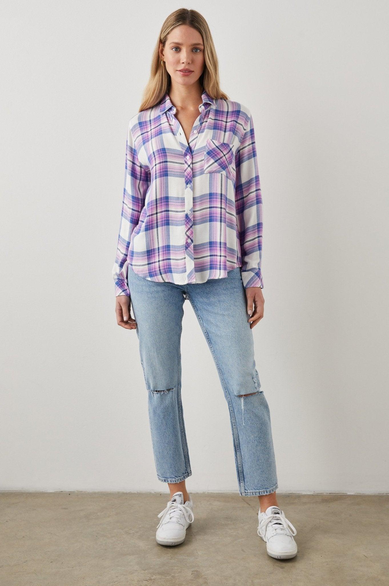 Hunter Shirt White Denim Berry - No22 Damplassen