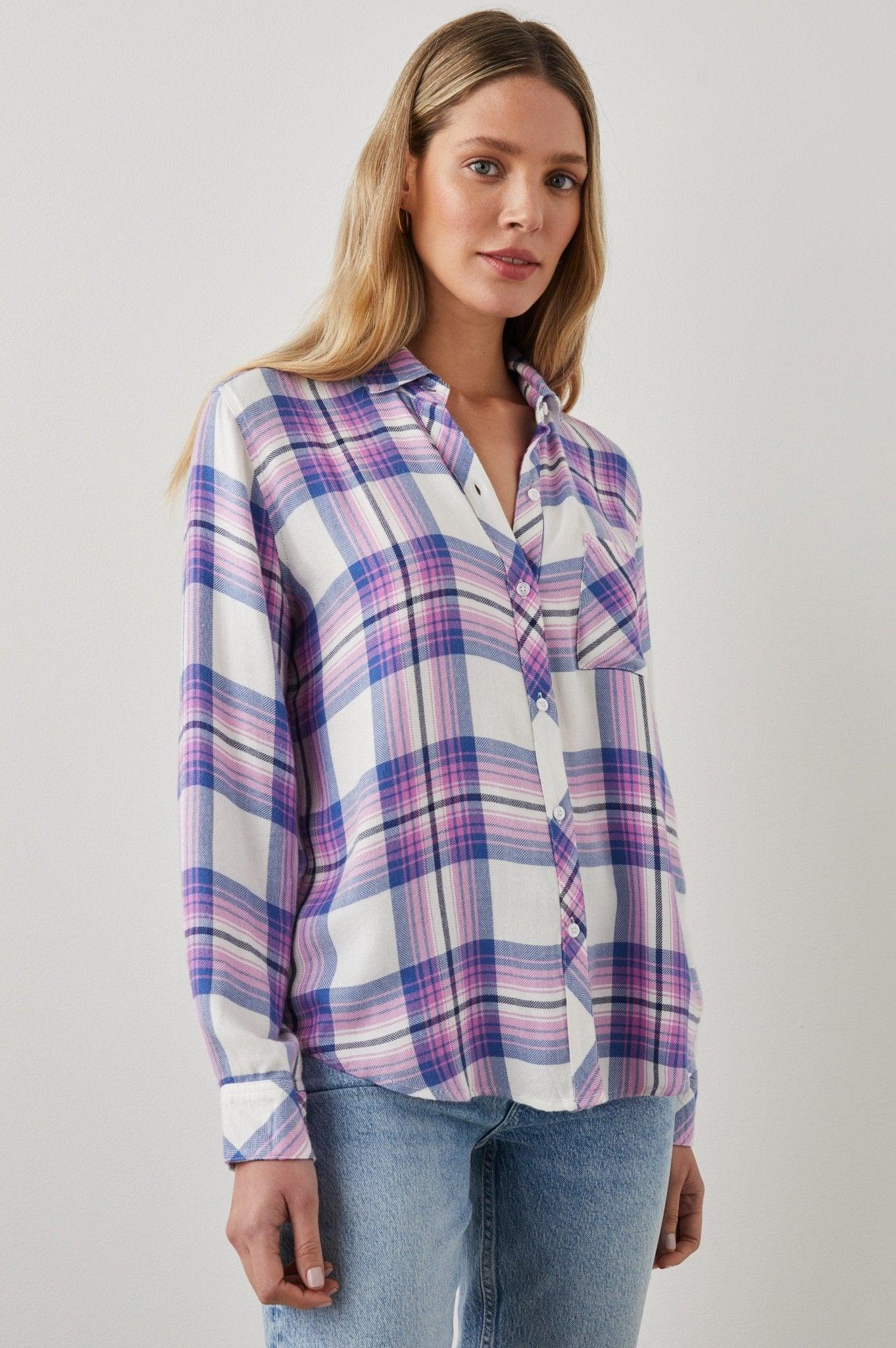 Hunter Shirt White Denim Berry - No22 Damplassen