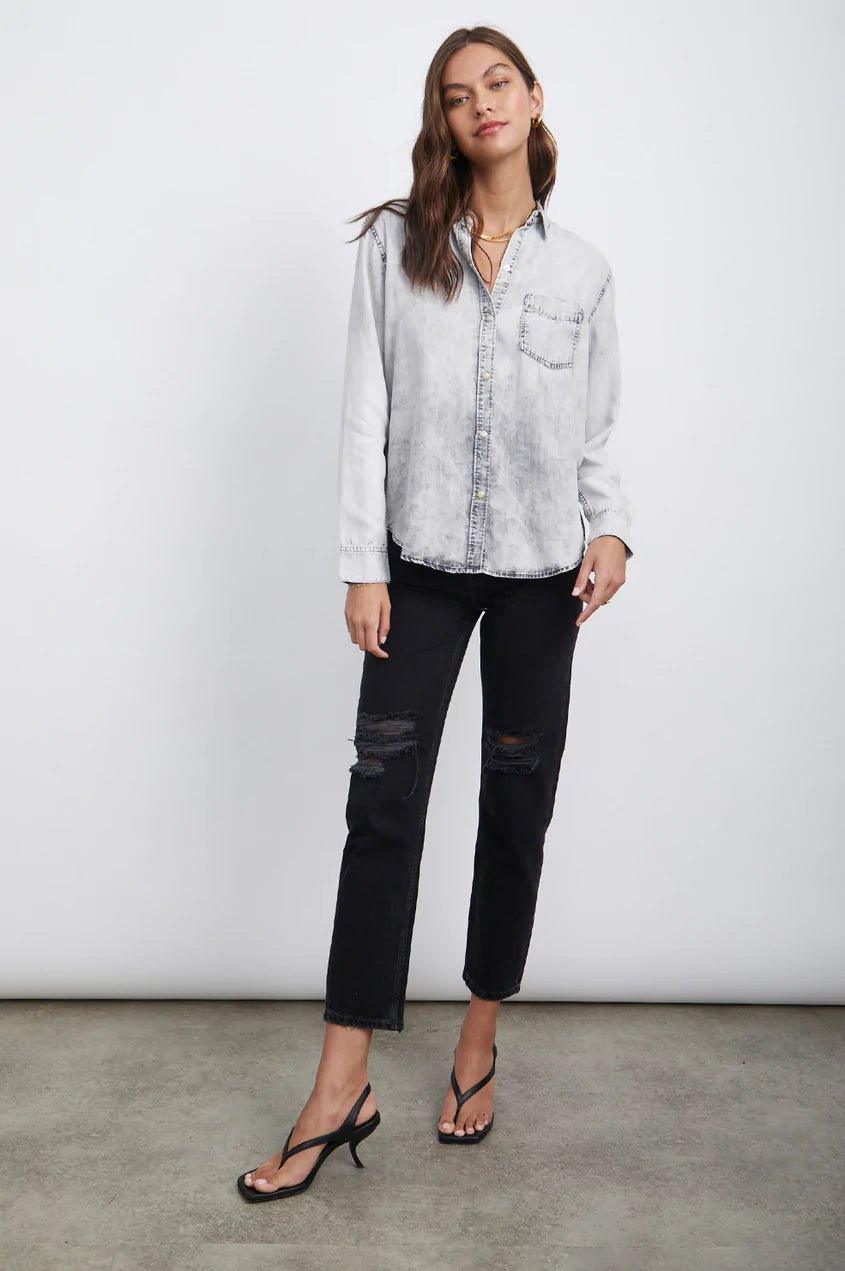 Ingrid Shirt Charcoal Cloud Wash - No22 Damplassen