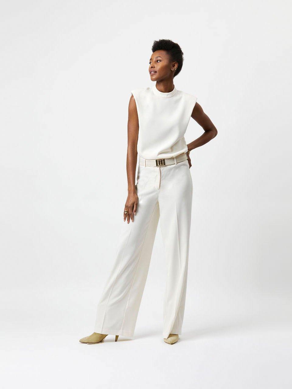 Dante6 - Issoire Shoulderpad Top Butter Cream - No22 Damplassen
