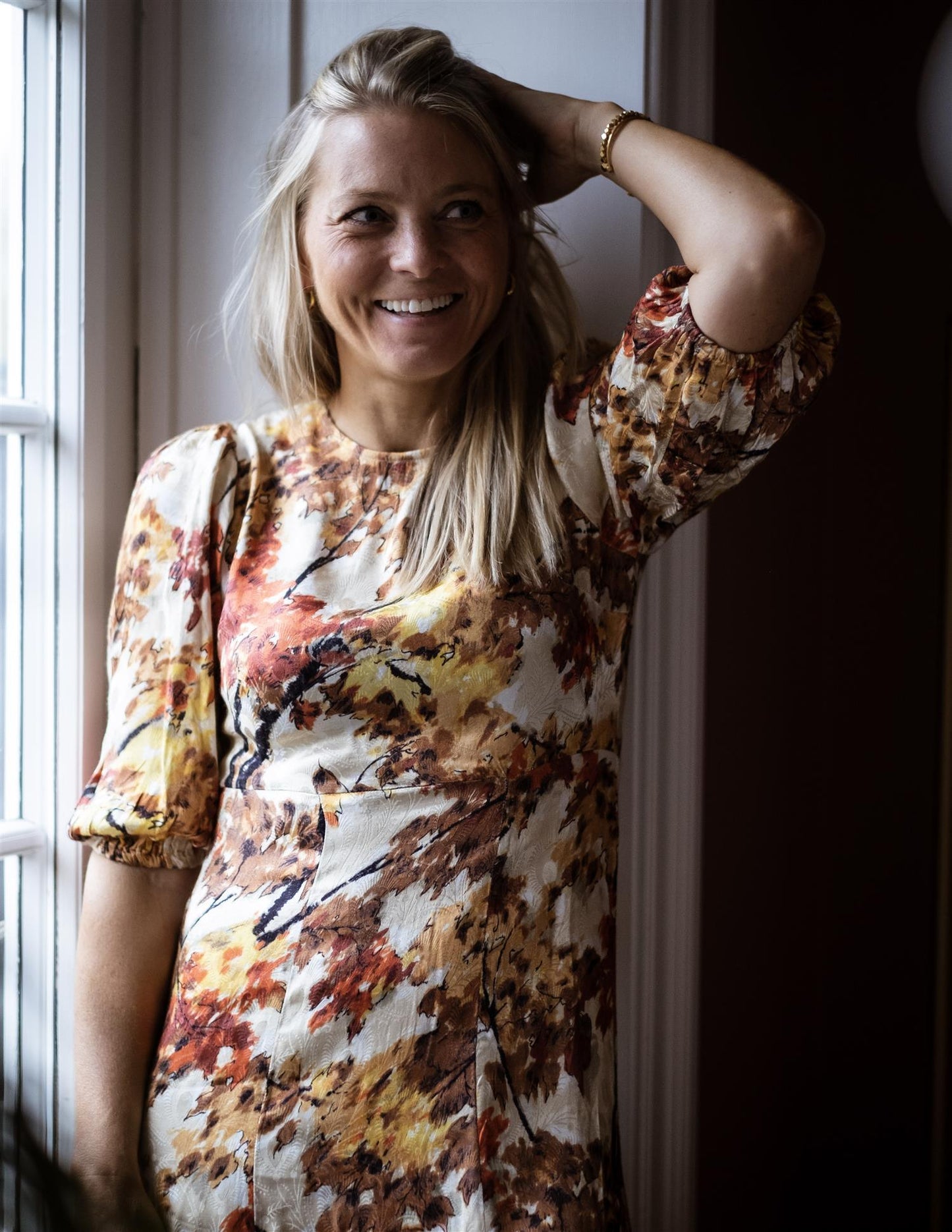 Jacquard Midi Dress Autumn Forest - No22 Damplassen