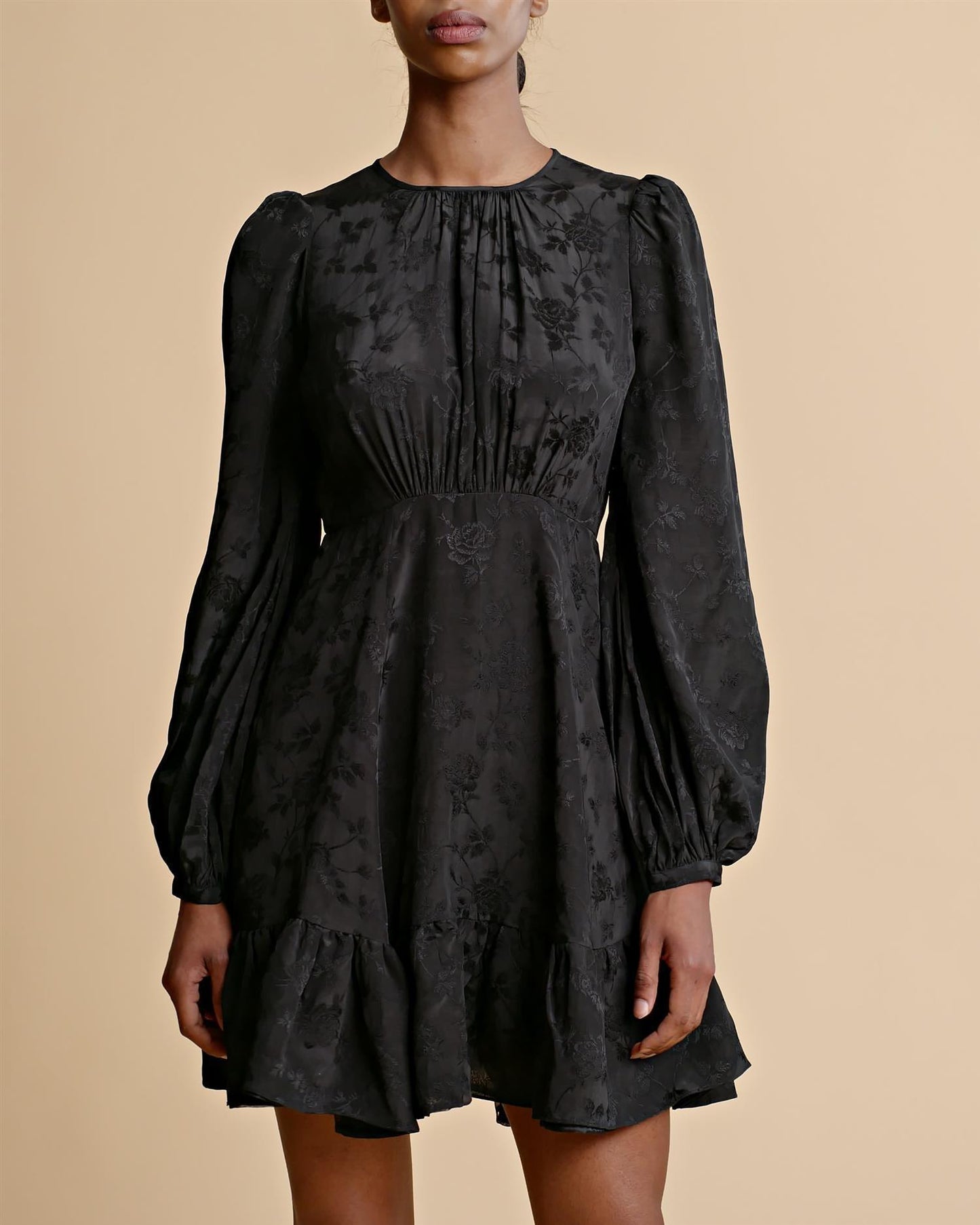 Jacquard Mini Dress Black - No22 Damplassen