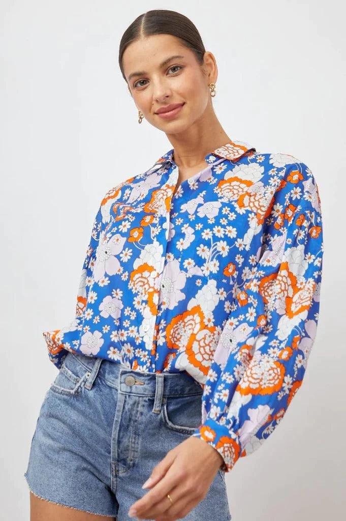 Janae Shirt Cobalt Floral - No22 Damplassen