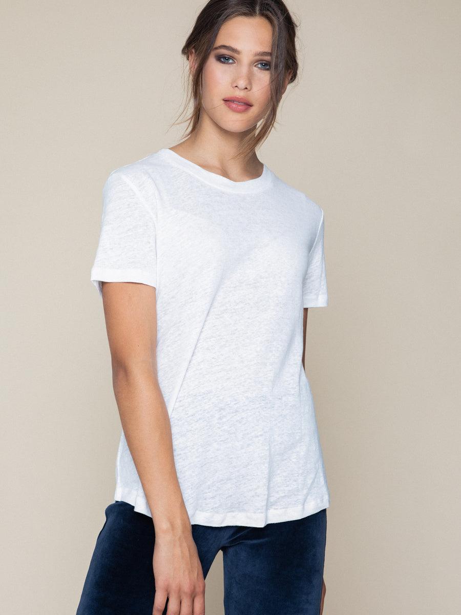 Jane Linen Tee Black - No22 Damplassen