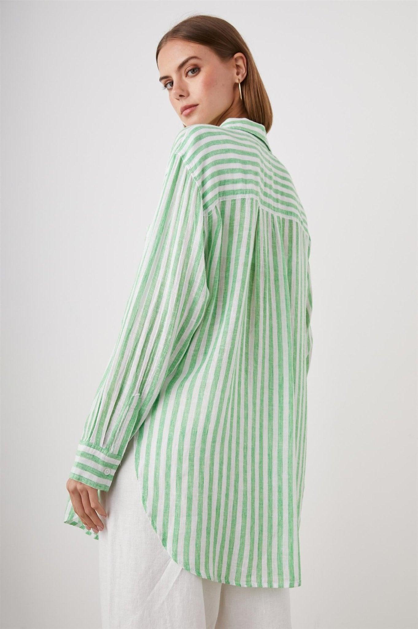 Jaylin Shirt Cayman Green Stripe - No22 Damplassen