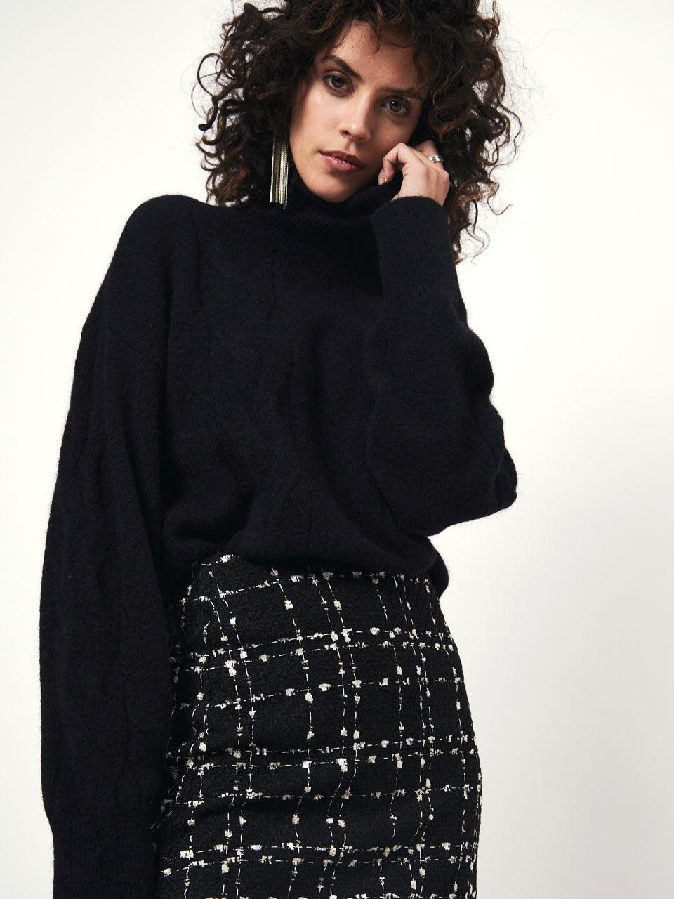 Jomba Bouclé Skirt Black/White - No22 Damplassen