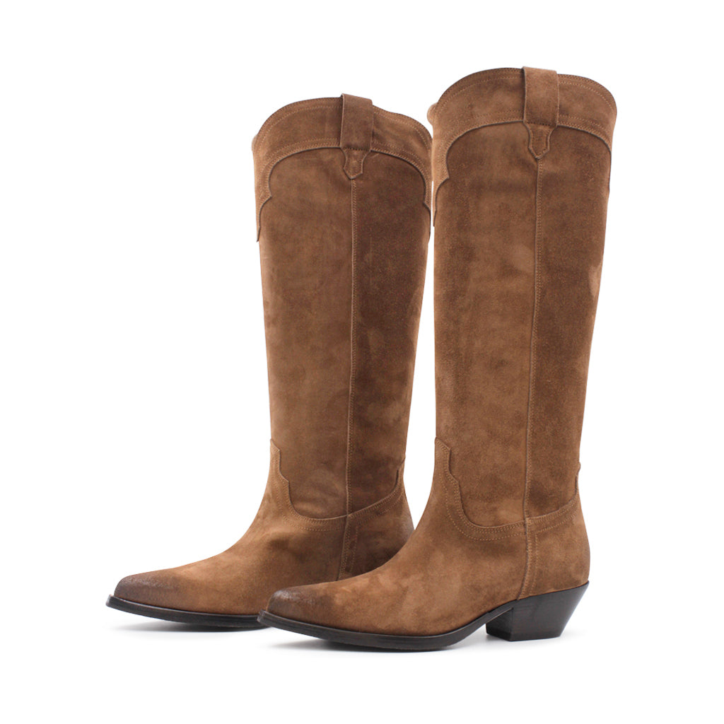 Ladies Boots Velour Cuoio - No22 Damplassen