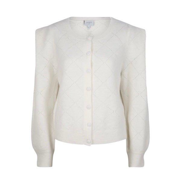 Lady D Ajour Knit Cardigan Milk White - No22 Damplassen