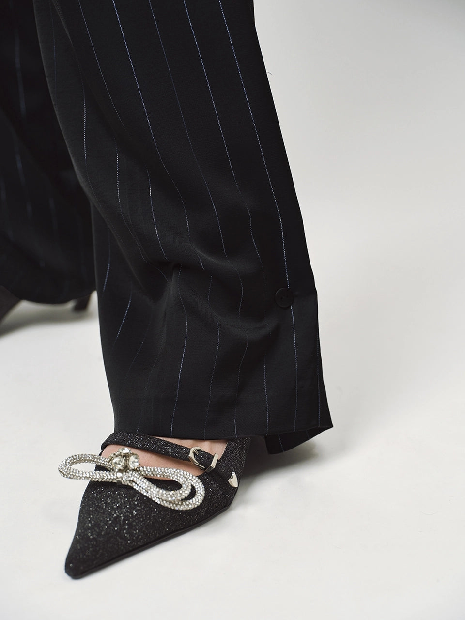 Larod Pinstripe Pants Raven - No22 Damplassen
