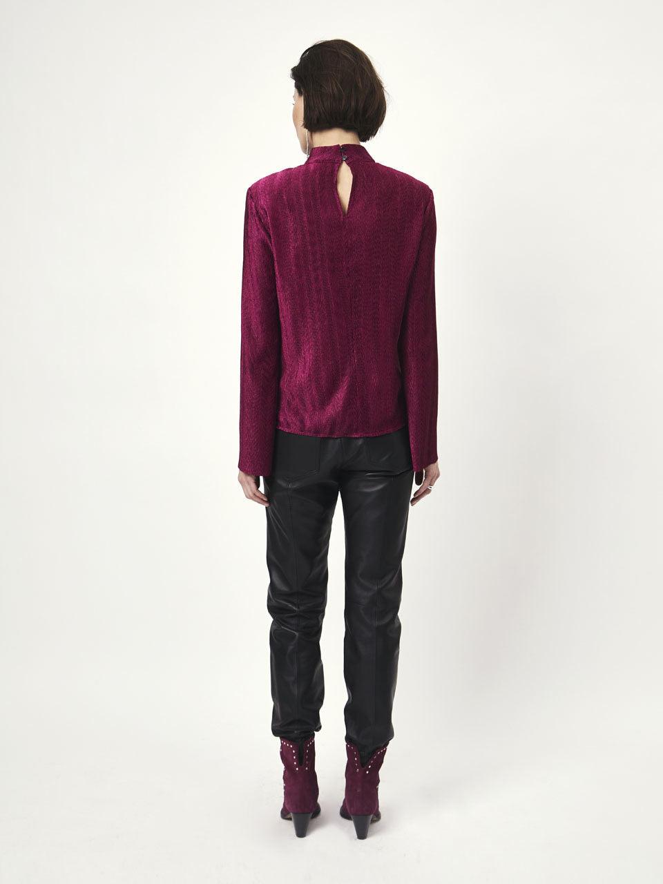 Liz Turtleneck Top Warm Plum - No22 Damplassen