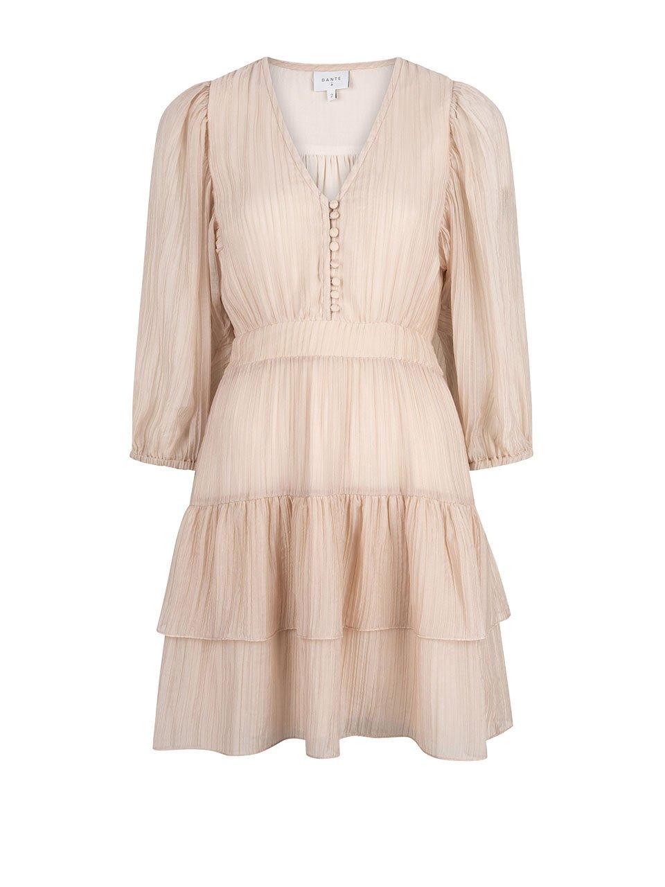 Dante6 - Lorraine Crinkle Jaquard Dress Oyster Cream - No22 Damplassen