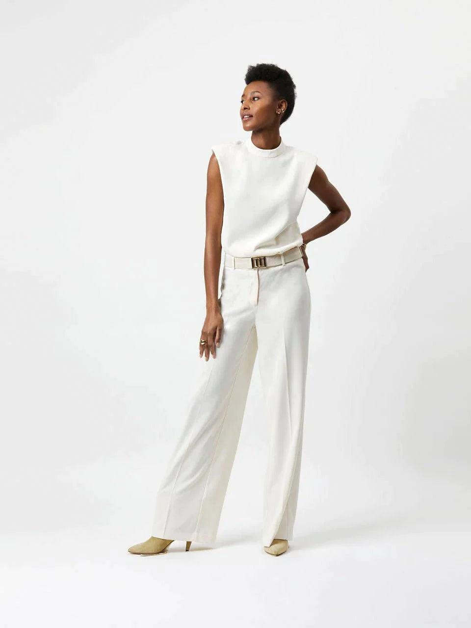 Dante6 - Luca Wide Leg Pants Butter Cream - No22 Damplassen
