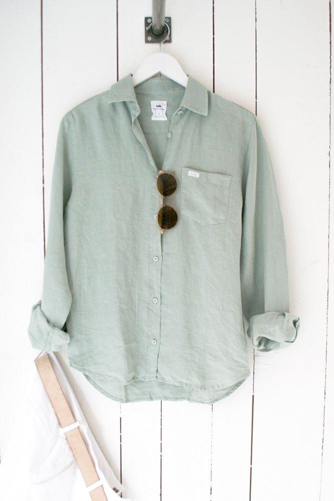 Lucas Linen Summertime Aqua Grey - No22 Damplassen