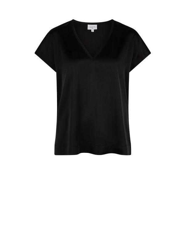 Luiza V-Neck Top Raven - No22 Damplassen