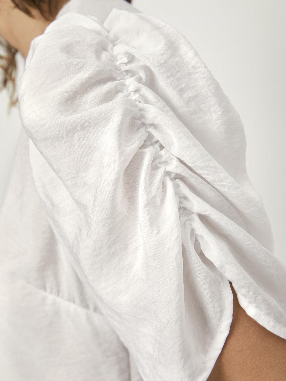 Lyza V-Neck Top Optic White - No22 Damplassen