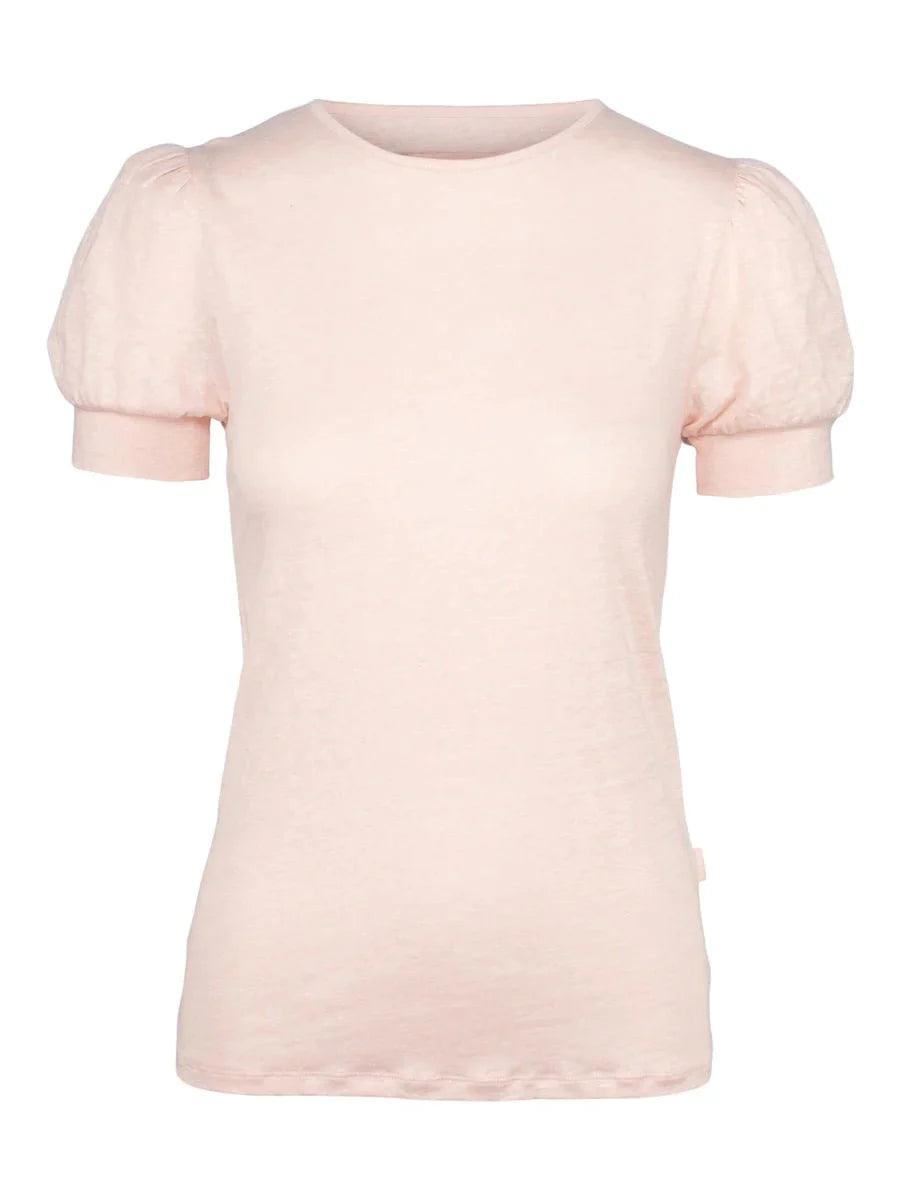 Madeleine Linen Tee Dusty Pink - No22 Damplassen