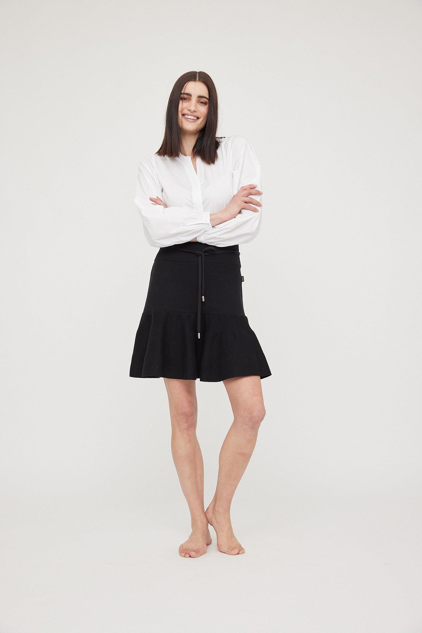 ella&il - Mali Merino Skirt Black - No22 Damplassen